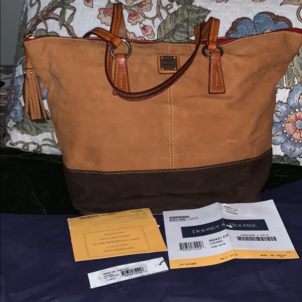 Dooney & Bourke “Tobi” tote; caramel color